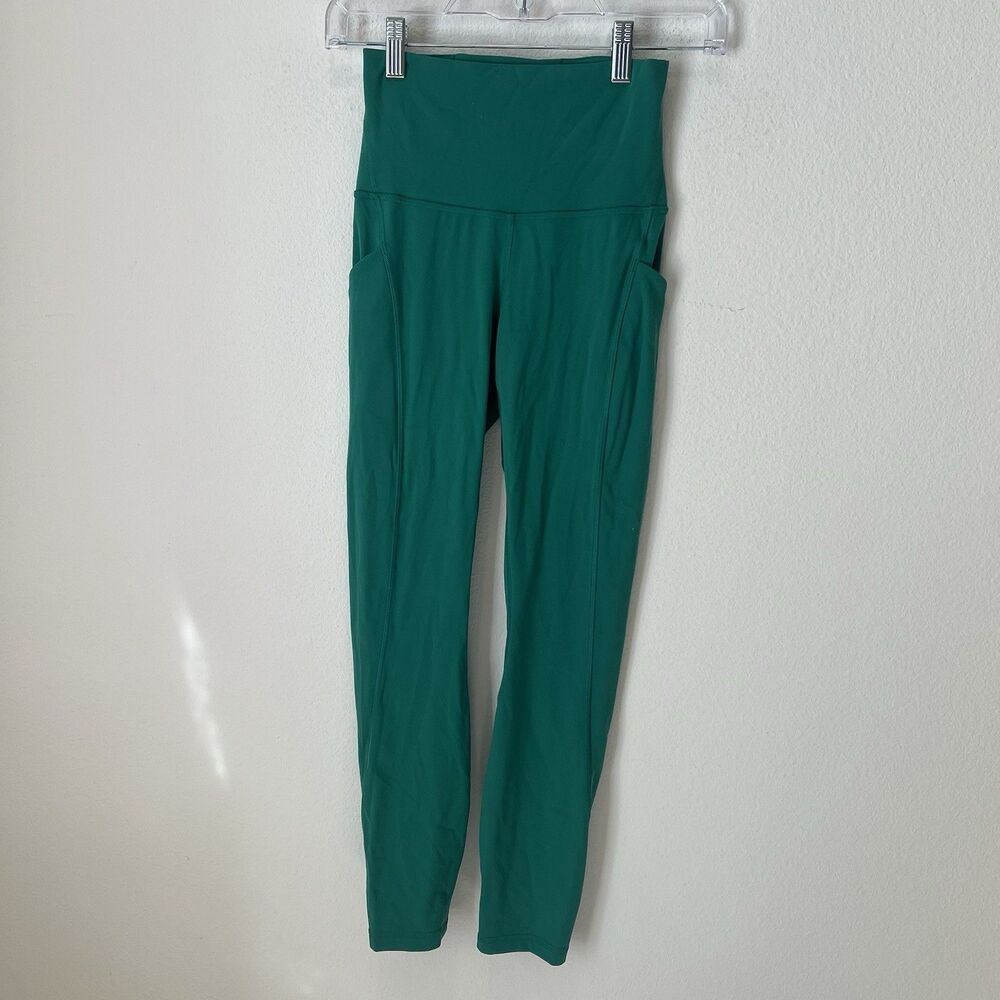 Lululemon Align Leggings Womens 4 High-Rise Pant with Pockets 25" Kelly Green